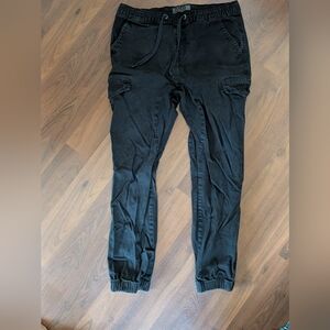 WEST49 Black Drawstring Cargo Joggers